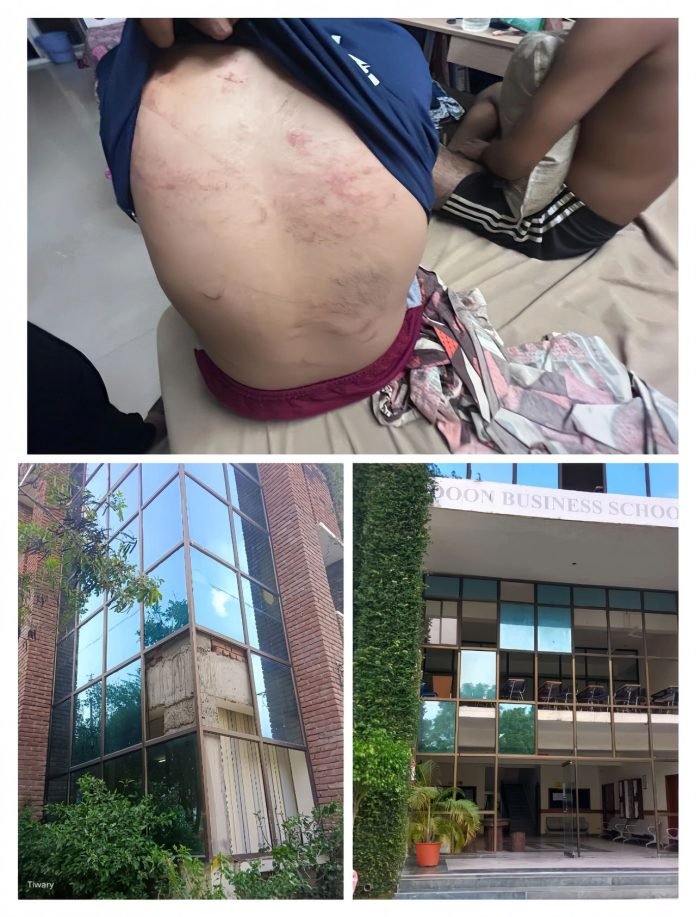 image-33 A disturbing video of Doon Business School where a student being humiliated and abused by several other students has spread across the internet.